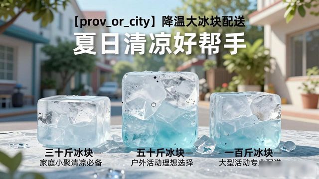 奉贤降温大冰块配送_海鲜排档降温解决方案_高温天气大冰块配送